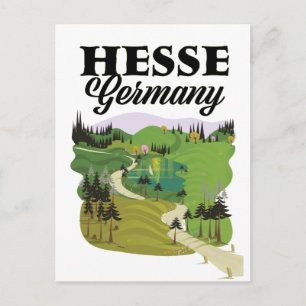 Postal Afiche de viajes de Hesse Germany