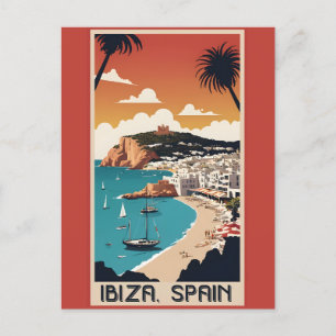 Postal Afiche de viajes de Ibiza, España