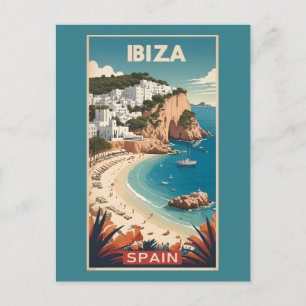 Postal Afiche de viajes de Ibiza, España