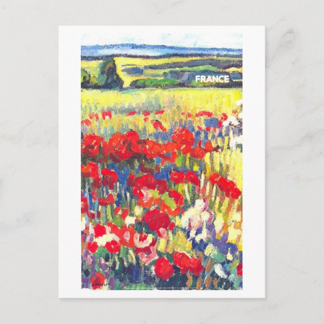 Postal Afiche de Viajes de la Vieja Francia (Anverso)
