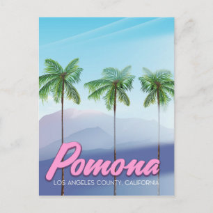 Postal Afiche de viajes de Pomona, California, Estados Un