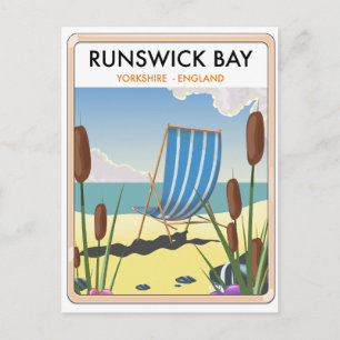 Postal Afiche de viajes de Runswick Bay Yorkshire