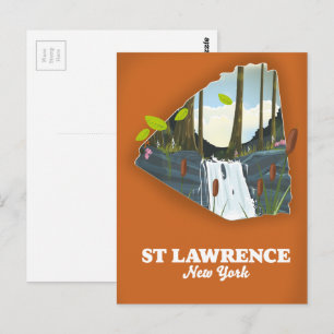 Postal Afiche de Viajes de San Lorenzo en Nueva York