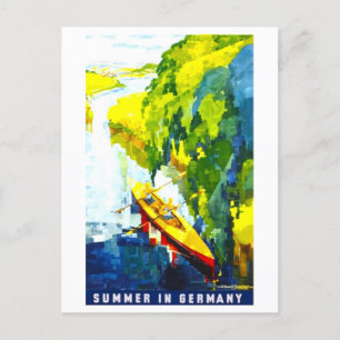 Postal Afiche de viajes de verano en Alemania