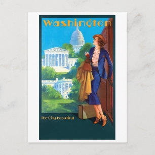 Postal Afiche de Viajes de Washington