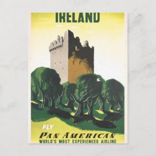 Postal Afiche del Castillo de Irlanda, de Kauffe 1953