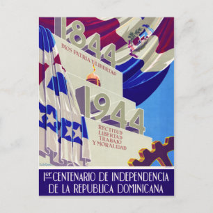 Postal Afiche del centenario de la cosecha en República D