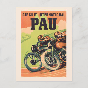 Postal Afiche del circuito internacional de Pau Francia