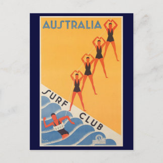 Postal Afiche del club de surf de Australia
