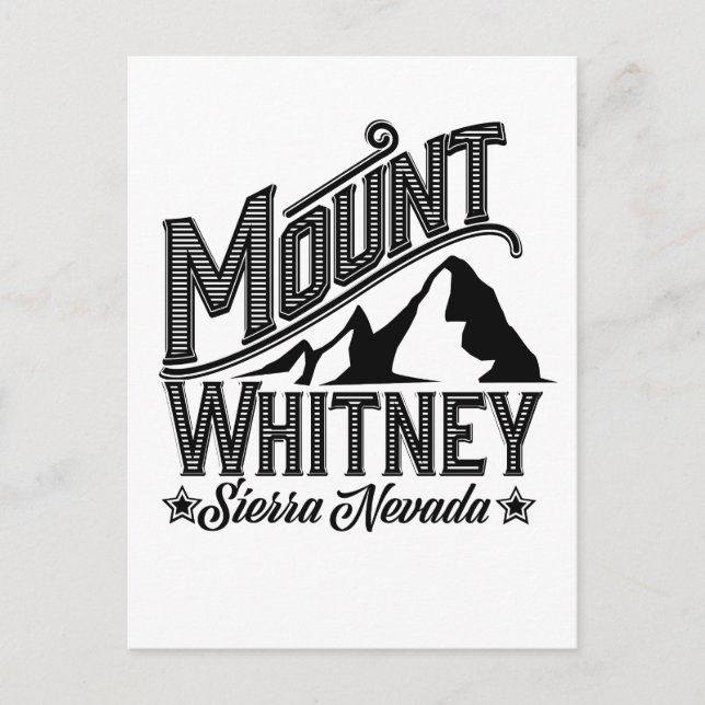 Postal Afiche del Monte Whitney Sierra Nevada (Anverso)