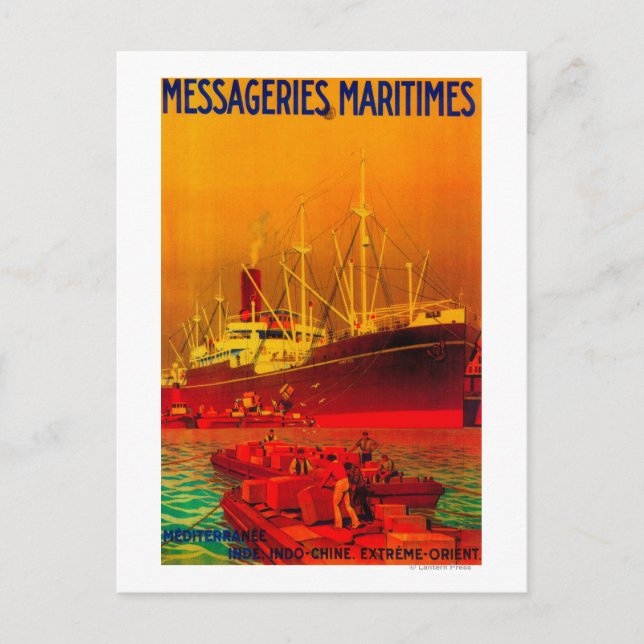 Postal Afiche maratoniano Maritimes VintageEurope (Anverso)