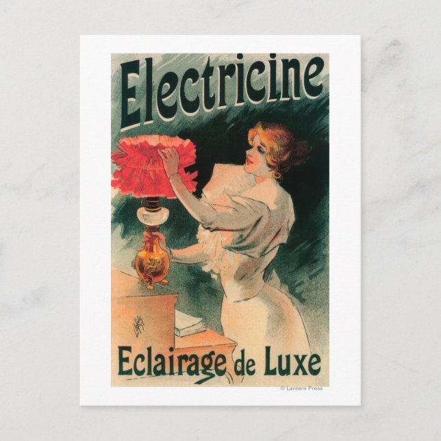 Postal Afiche promocional de electricidadFrancia (Anverso)