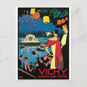 Postal Afiche vintage Art Vichy Francia