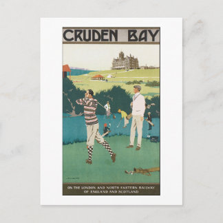 Postal Afiche vintage de Cruden Bay