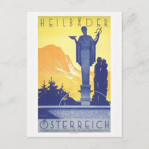 Postal Afiche Vintage de Heilbäder Österreich Austria 193