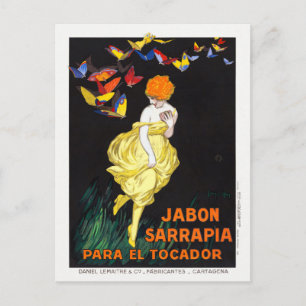 Postal Afiche vintage de Jabon Sarrapia España 1930