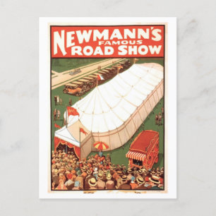 Postal Afiche vintage del circo de Newmann