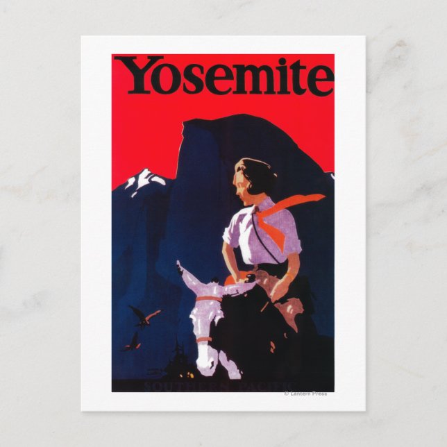 Postal Afiche Yosemite Vintage Yosemite, CA (Anverso)