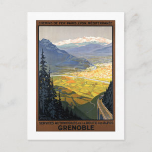 Postal Afiches de época de Grenoble France Railway