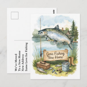 Postal Aficionado de la pesca se muda tema
