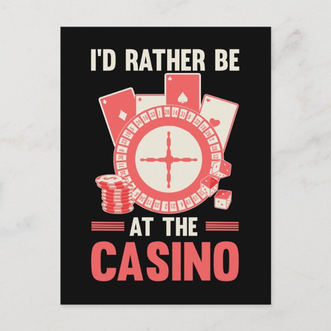 Postal Aficionado del casino divertido póquer ruleta aman (Anverso)