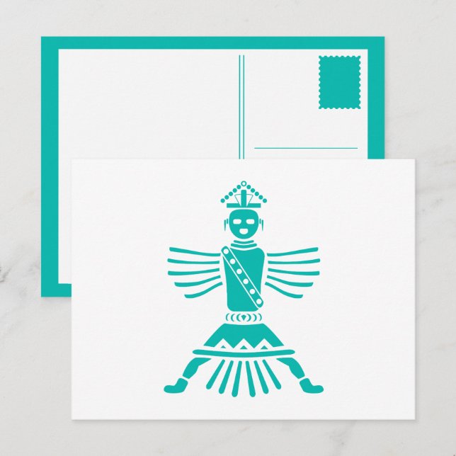 Postal afilador turquesa (Anverso / Reverso)