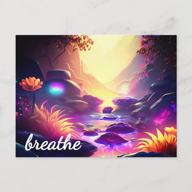 Postal Afimación de Abundancia de la Ley de Atracción de  (Anverso)