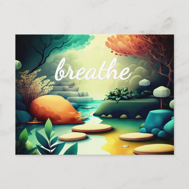 Postal Afimación de Abundancia de la Ley de Atracción del (Anverso)