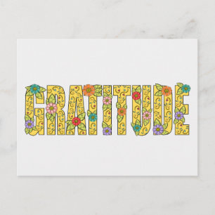 Postal Afirmación de Gratitud Colorida Motivacional Graci