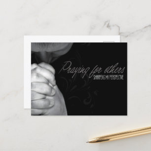 Postal Afirmación de motivación "Rezando por los demás"
