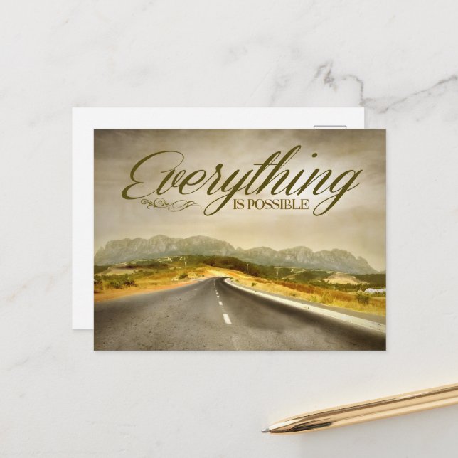 Postal Afirmación de motivación "Todo es posible" (Anverso/Reverso In Situ)