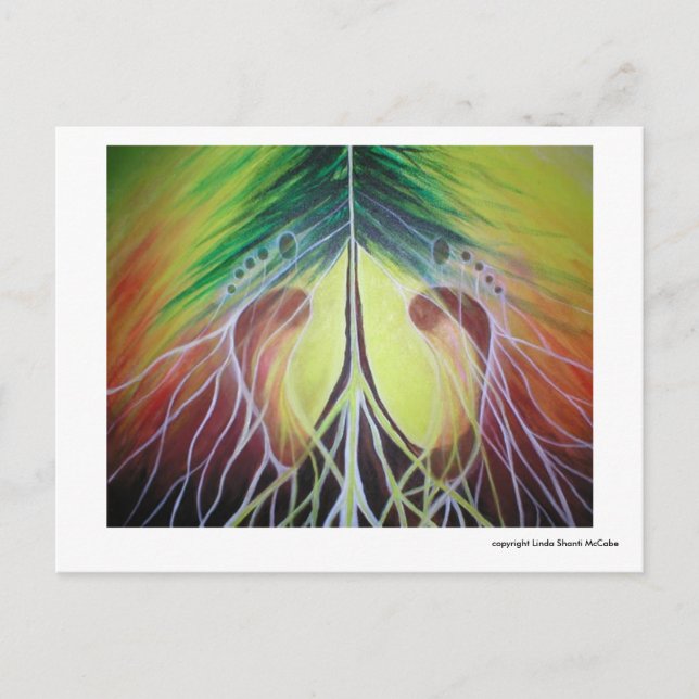 Postal Afirmación por estar en el lugar donde necesitas e (Anverso)