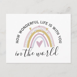Postal afirmación positiva de vida MARAVILLOSA arcoiris