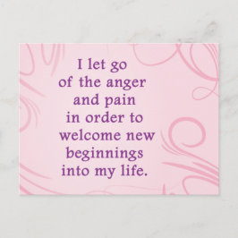 Postal Afirmación Positiva Que Deja Ir De Dolor Y Rabia