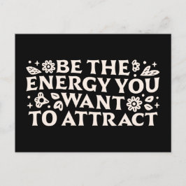 Postal Afirmaciones de manifestación ley de atracción