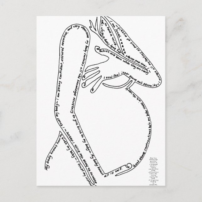 Postal Afirmaciones de nacimiento (Anverso)