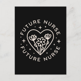 Postal Afirmaciones futuras de enfermeras citas florales 