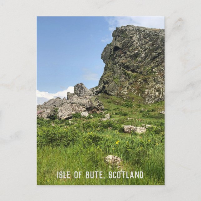 Postal Afloramiento rocoso, Isla de Bute, Escocia (Anverso)