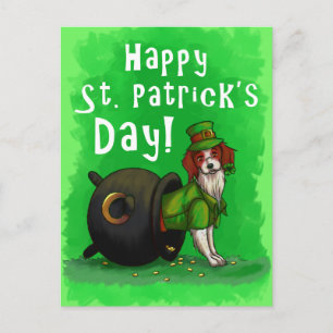 Postal Afortunado perro del Día de San Patricio