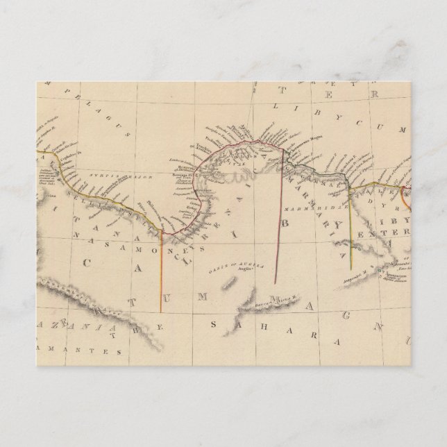 Postal África antigua o Libia II (Anverso)