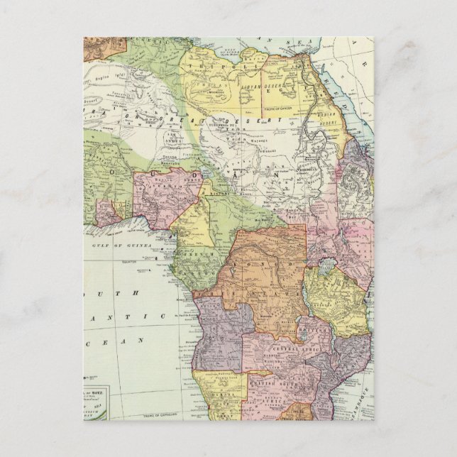 Postal África, Canal de Suez (Anverso)