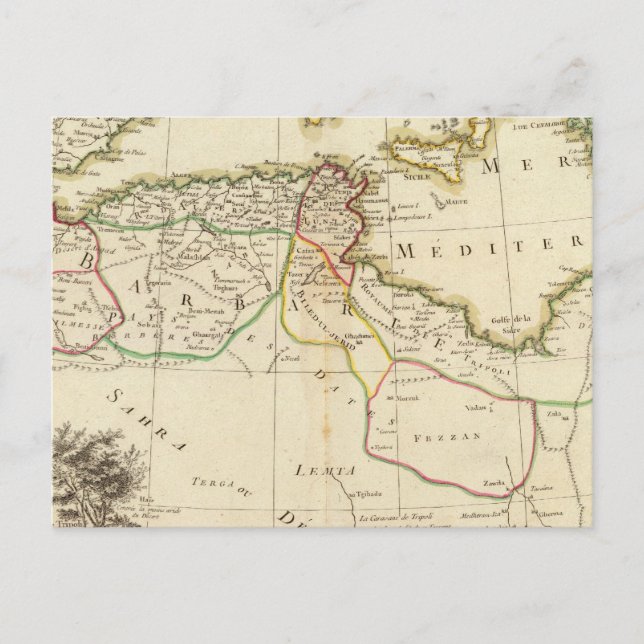 Postal África del Norte (Anverso)