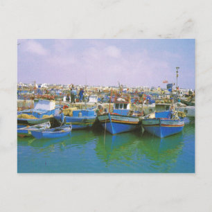 Postal África del Norte, Jerba, Túnez, barcos tradicional