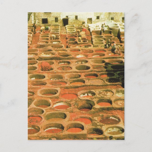 Postal África del Norte, Tánnery, Marrakech, Marruecos (Anverso)