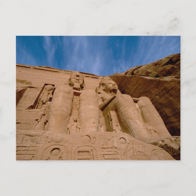 Postal África, Egipto, Abu Simbel, Ramses II y (Anverso)