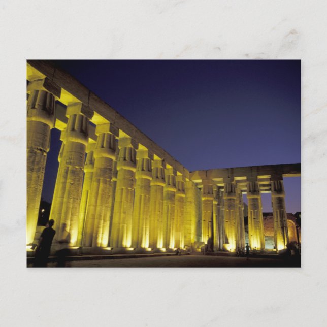 Postal África, Egipto, Luxor. Corte Sun de Amenhotep (Anverso)