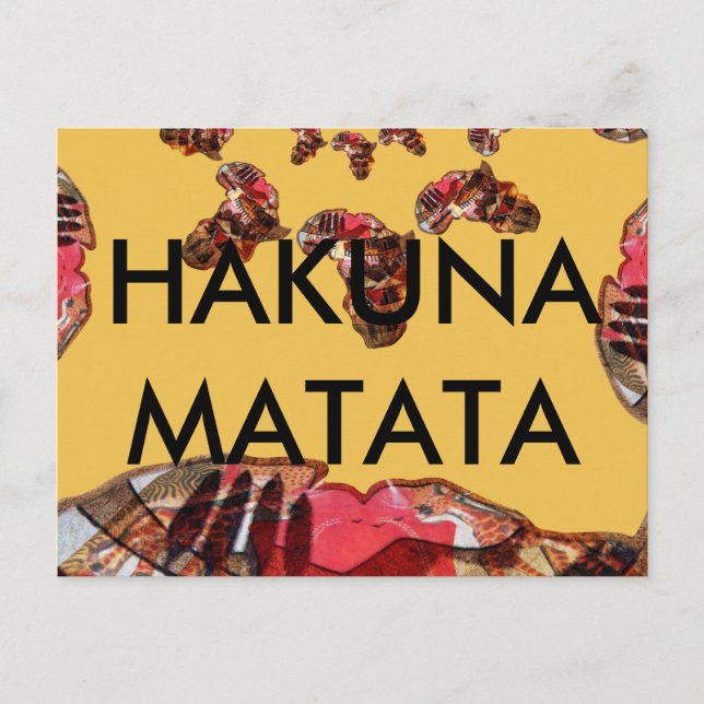 Postal África en movimiento: Diseño del mapa de Kaleidosc (Anverso)