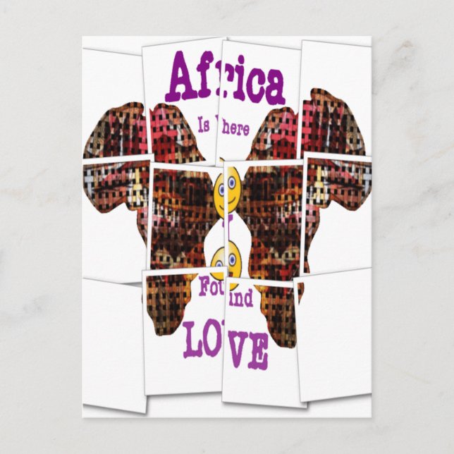 Postal África es donde encontré amor (Anverso)