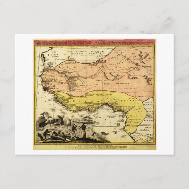 Postal África Occidental: Mapa panorámicoÁfrica Occidenta (Anverso)