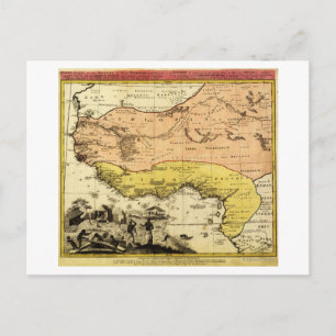 Postal África Occidental: Mapa panorámicoÁfrica Occidenta
